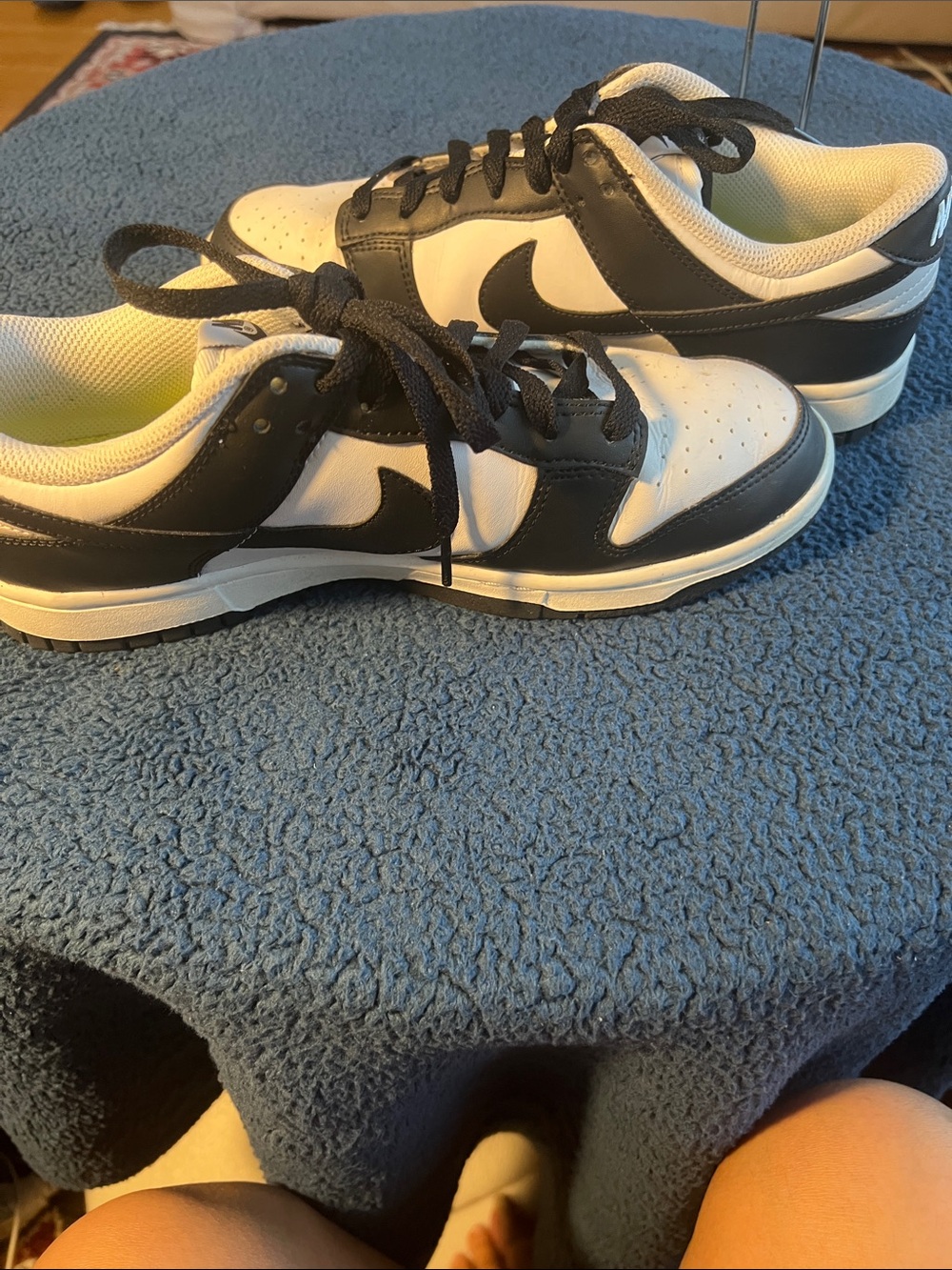 Women Nike low dunk pandas Black and White Low-Top Sneakers with Swoosh